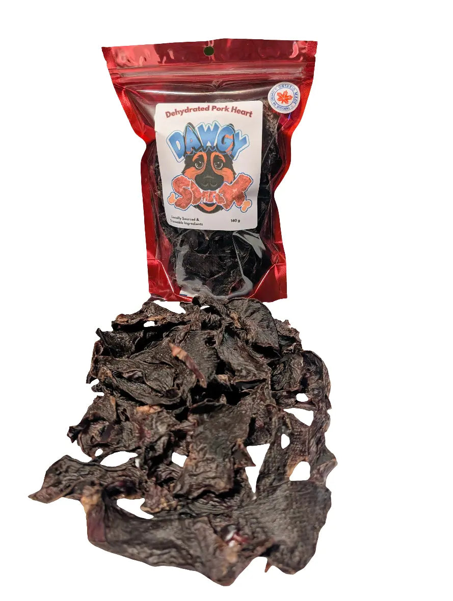 Pork Heart Strips 140g (2 lbs raw) DAWGY SNAX